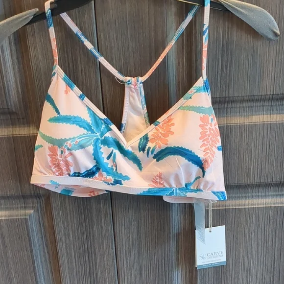 Carve Designs Pink and Blue Bikini with Tropical Print - Picture 1 of 5